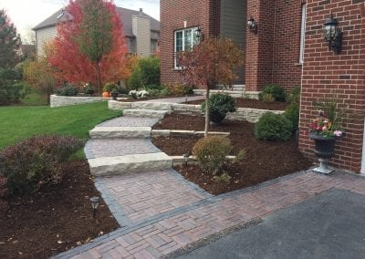 Project Gallery - Cobble Hardscape Installation and Retaining Wall