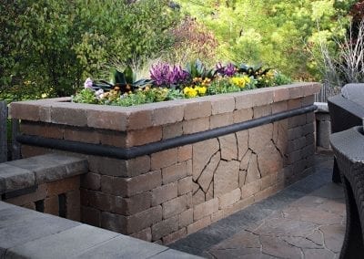 Hardscape Retaining Wall/Planter Build and Installation