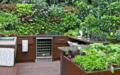 Outdoor Kitchen Edible Planters