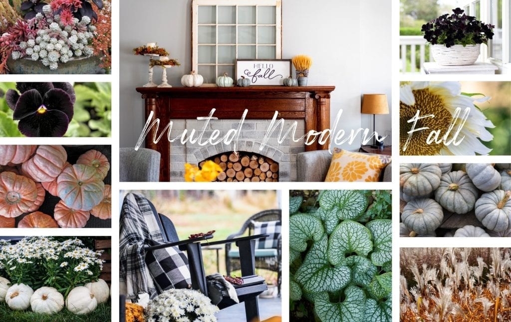 Muted modern fall decor collage image