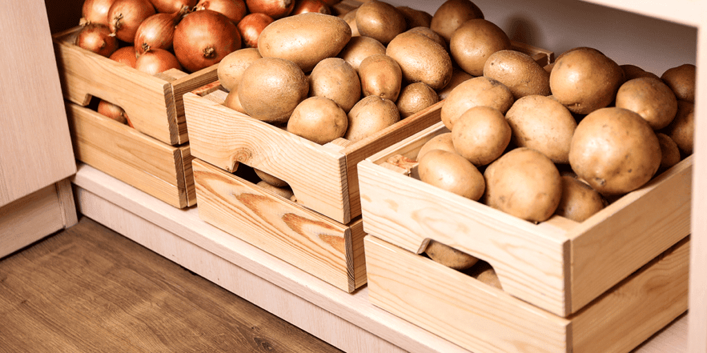 Platt Hill Nursery potatoes in wooden crates