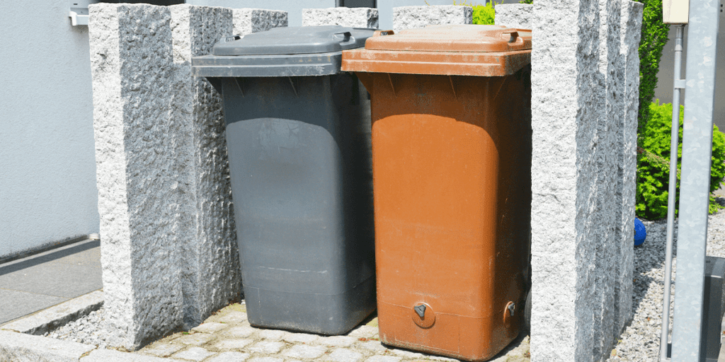 Platt Hill Nursery -concrete wall to hide garbage cans