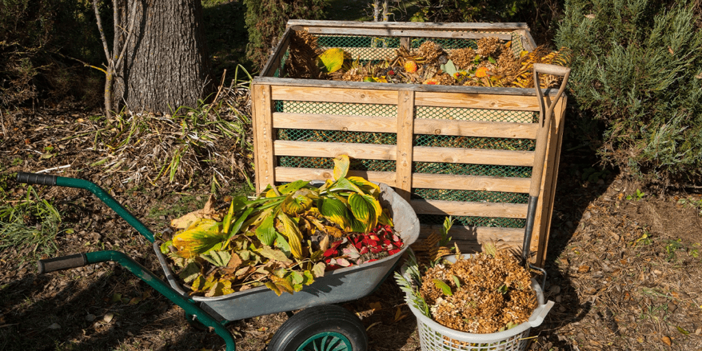 Platt Hill Nursery -how to start composting in Illinois - composting garden foliage