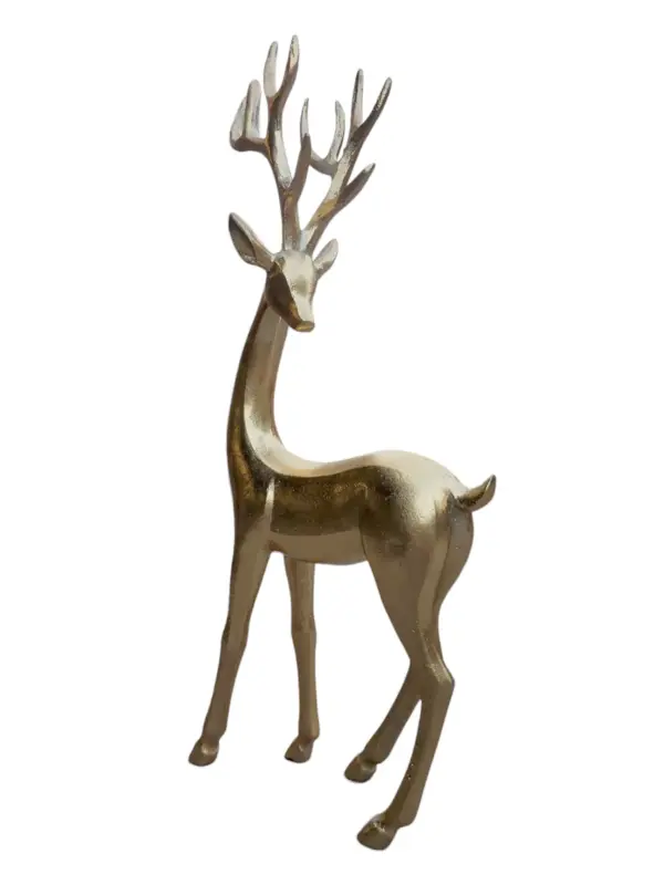 Gold Christmas Decorations - Gold Christmas Deer - Platt Hill Nursery