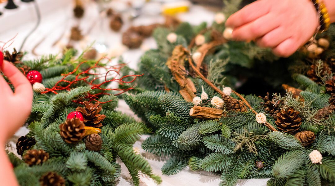 Christmas wreath DIY-Platt Hill Nursery-Chicago