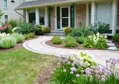 Blooming Front yard landscape Installation